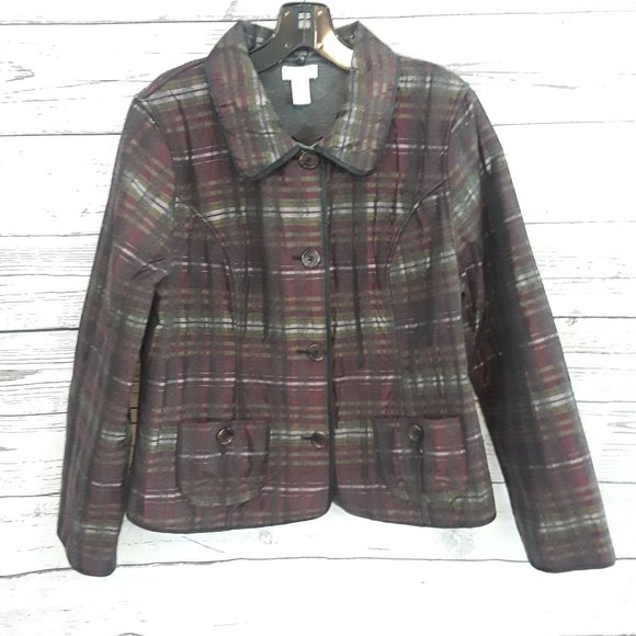 Chico's size 1 women's jacket removable collar - Picture 3 of 4